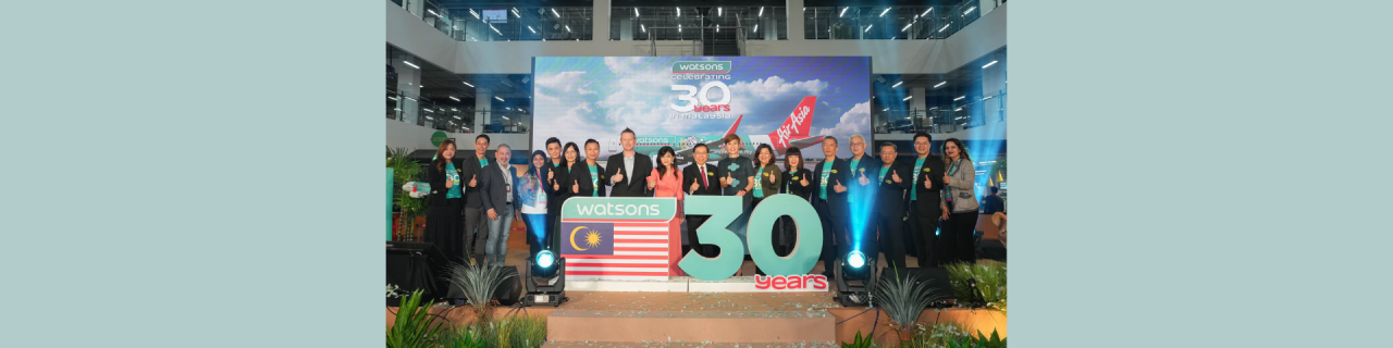 Watsons Malaysia Celebrates its 30th Anniversary by Launching its First-Ever Branded AirAsia Airplane